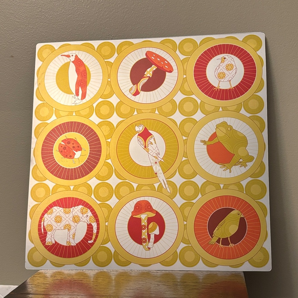 Vintage IKEA placemats 14.5" x 14.5" square from the BUSIG line (Discon)6 Gold